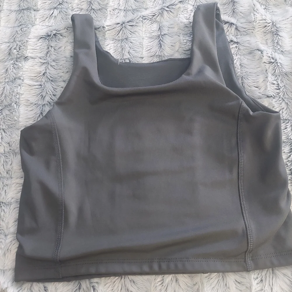 Zara cropped tank 13/14‎ greenish gray
